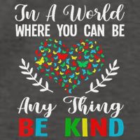 In A World Where You Can Be Anything Be Kind Support Autism Vector Backpack