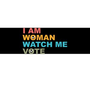 I Am Woman Watch Me Vote Bumper Sticker