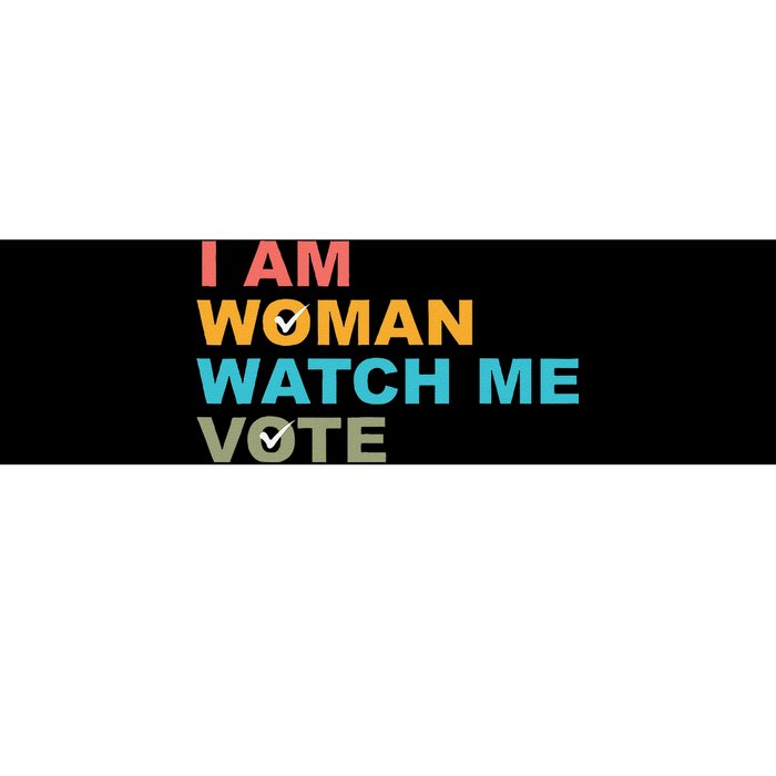 I Am Woman Watch Me Vote Bumper Sticker