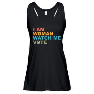 I Am Woman Watch Me Vote Ladies Essential Flowy Tank