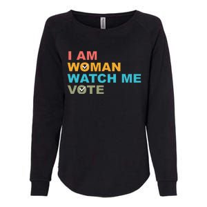 I Am Woman Watch Me Vote Womens California Wash Sweatshirt