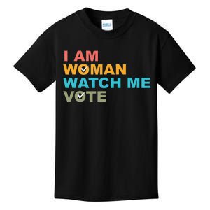 I Am Woman Watch Me Vote Kids T-Shirt