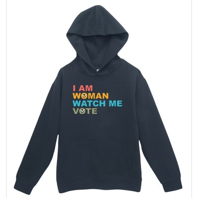 I Am Woman Watch Me Vote Urban Pullover Hoodie