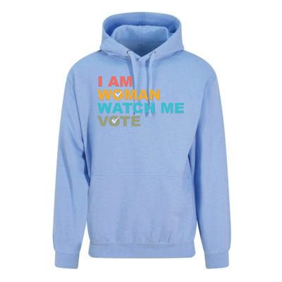 I Am Woman Watch Me Vote Unisex Surf Hoodie