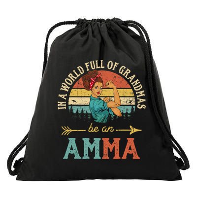 In A World Full Of Grandmas Be An Amma   Women   Drawstring Bag