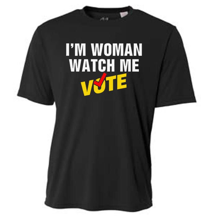 I Am Woman Watch Me Vote Cooling Performance Crew T-Shirt