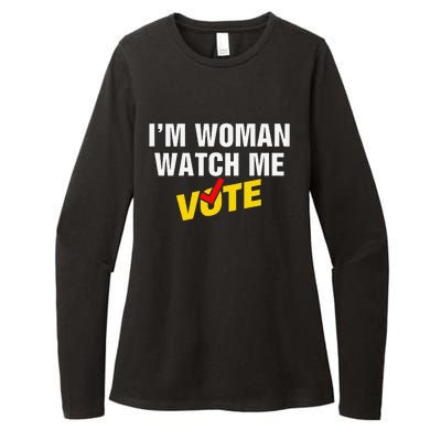 I Am Woman Watch Me Vote Womens CVC Long Sleeve Shirt