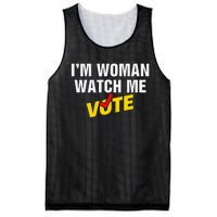 I Am Woman Watch Me Vote Mesh Reversible Basketball Jersey Tank