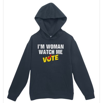 I Am Woman Watch Me Vote Urban Pullover Hoodie