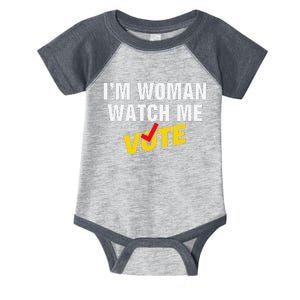 I Am Woman Watch Me Vote Infant Baby Jersey Bodysuit