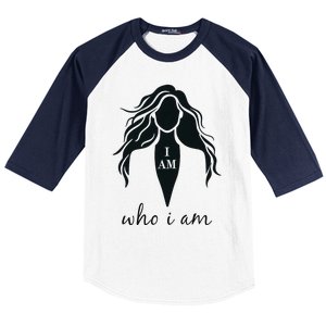 I Am Who I Am Women For President Kamala Harris Walz 2024 Baseball Sleeve Shirt