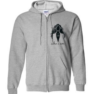 I Am Who I Am Women For President Kamala Harris Walz 2024 Full Zip Hoodie