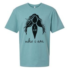 I Am Who I Am Women For President Kamala Harris Walz 2024 Sueded Cloud Jersey T-Shirt