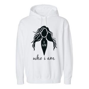 I Am Who I Am Women For President Kamala Harris Walz 2024 Garment-Dyed Fleece Hoodie