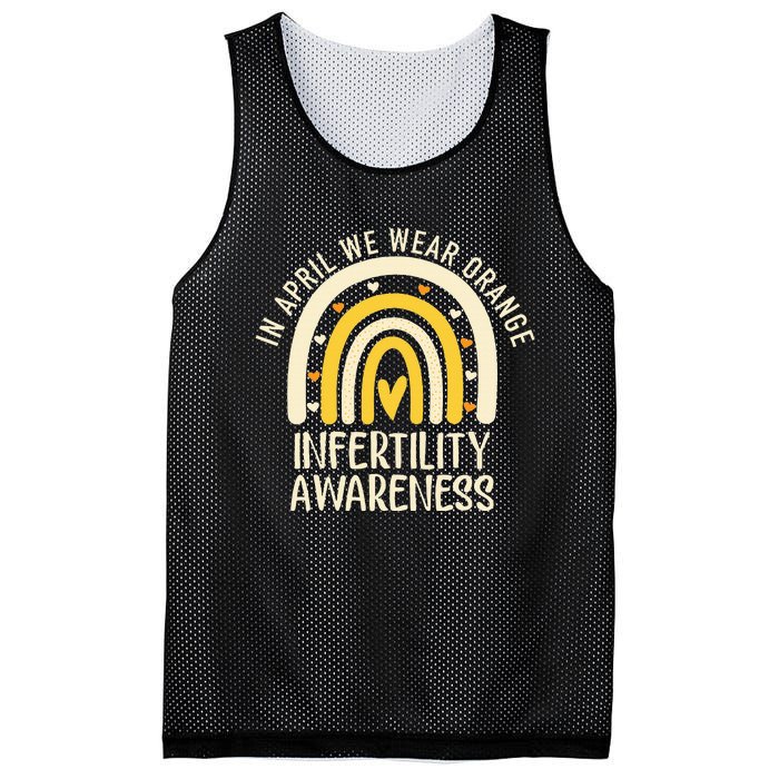 In April We Wear Orange Infertility Awareness Week Ivf Mesh Reversible Basketball Jersey Tank