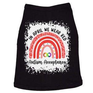 In April Wear Red Instead Autism Acceptance Doggie Tank