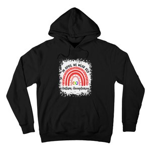 In April Wear Red Instead Autism Acceptance Hoodie