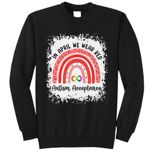 In April Wear Red Instead Autism Acceptance Sweatshirt