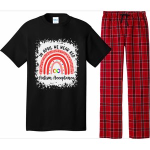 In April Wear Red Instead Autism Acceptance Pajama Set