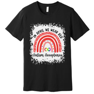 In April Wear Red Instead Autism Acceptance Premium T-Shirt