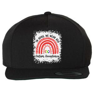 In April Wear Red Instead Autism Acceptance Wool Snapback Cap