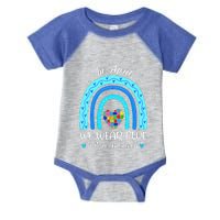 In April We Wear Blue Autism Awareness Month Puzzle Rainbow Infant Baby Jersey Bodysuit