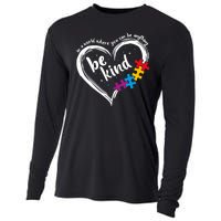 In A World Where You Can Be Anything Be Kind Autism Awareness Cooling Performance Long Sleeve Crew