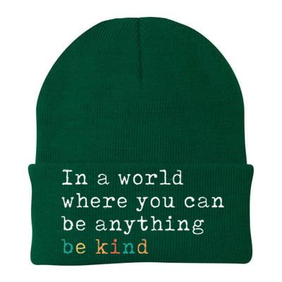 In A World Where You Can Be Anything Be Kind Knit Cap Winter Beanie