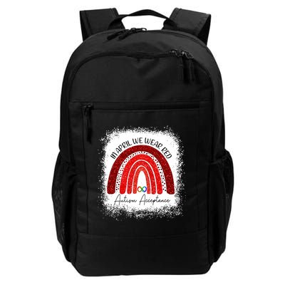 In April We Wear Red Autism Acceptance Backpack