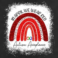 In April We Wear Red Autism Acceptance Adult Drive Performance Visor
