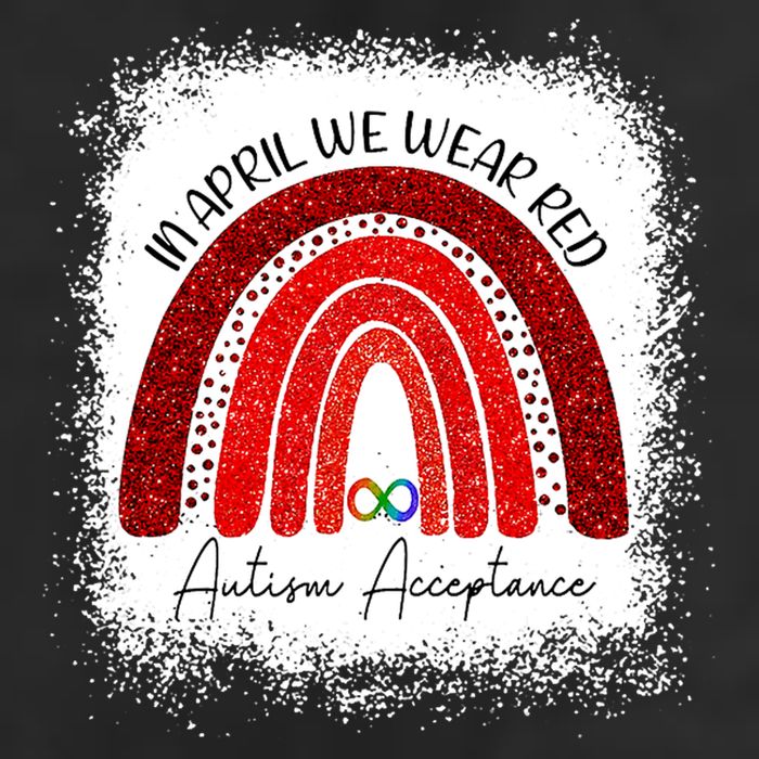 In April We Wear Red Autism Acceptance Adult Drive Performance Visor