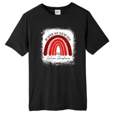 In April We Wear Red Autism Acceptance Tall Fusion ChromaSoft Performance T-Shirt