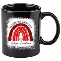 In April We Wear Red Autism Acceptance 11oz C Handle Ceramic Mug
