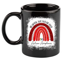 In April We Wear Red Autism Acceptance 11oz C Handle Ceramic Mug