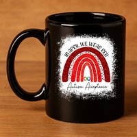 In April We Wear Red Autism Acceptance 11oz C Handle Ceramic Mug