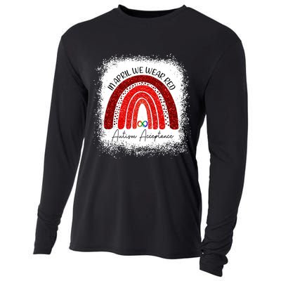 In April We Wear Red Autism Acceptance Cooling Performance Long Sleeve Crew