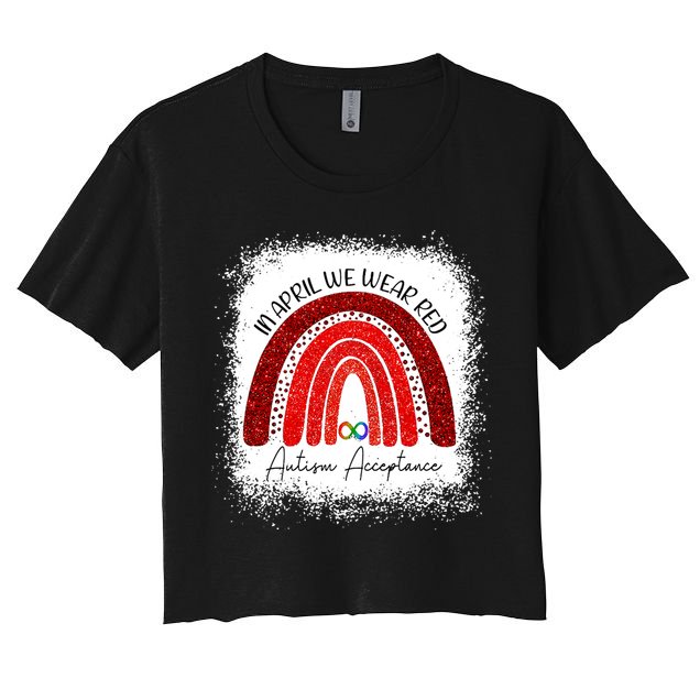 In April We Wear Red Autism Acceptance Crop Top
