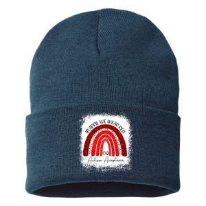 In April We Wear Red Autism Acceptance Sustainable Knit Beanie