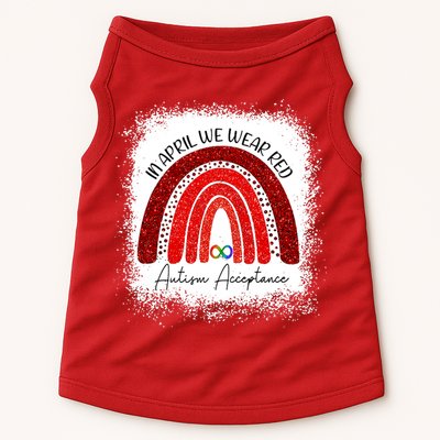 In April We Wear Red Autism Acceptance Doggie Tank