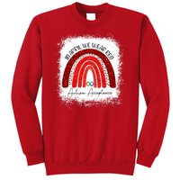 In April We Wear Red Autism Acceptance Sweatshirt