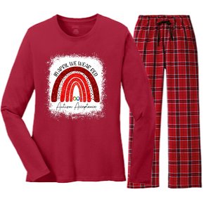 In April We Wear Red Autism Acceptance Women's Long Sleeve Flannel Pajama Set 