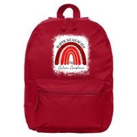 In April We Wear Red Autism Acceptance 16 in Basic Backpack