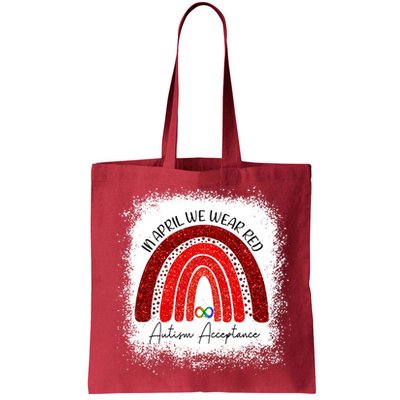 In April We Wear Red Autism Acceptance Bag