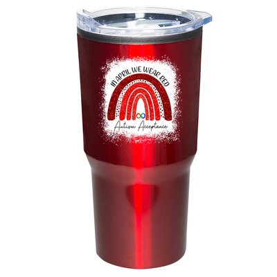 In April We Wear Red Autism Acceptance Tumbler