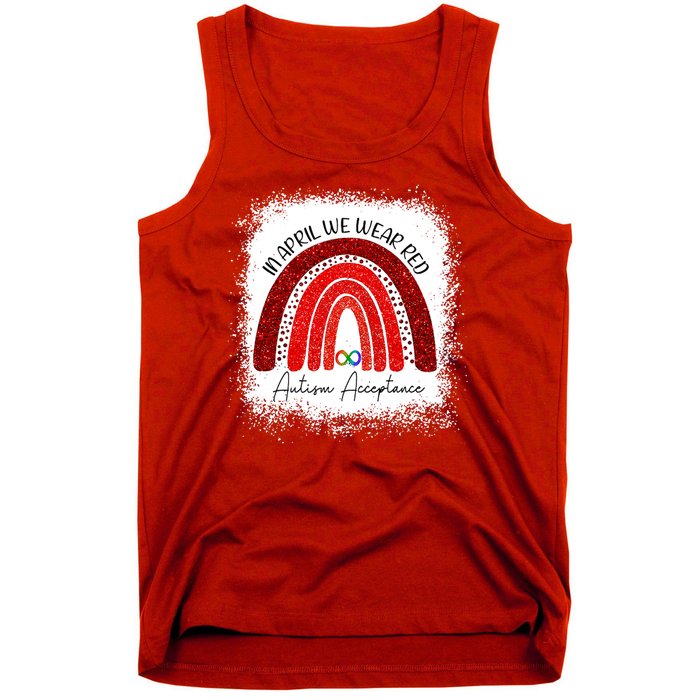 In April We Wear Red Autism Acceptance Tank Top