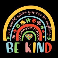 In A World Where You Can Be Anything Be Kind Autism Gift Flexfit Unipanel Trucker Cap