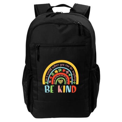 In A World Where You Can Be Anything Be Kind Autism Gift Backpack