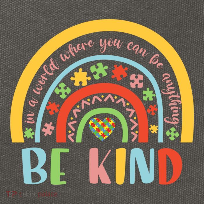 In A World Where You Can Be Anything Be Kind Autism Gift Cotton Canvas Backpack