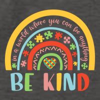 In A World Where You Can Be Anything Be Kind Autism Gift Vector Backpack