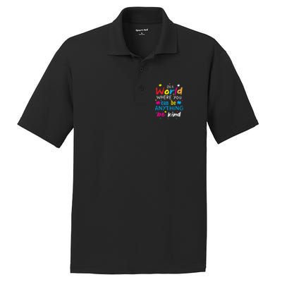 In A World Where You Can Be Anything Be Kind Gift PosiCharge RacerMesh Polo